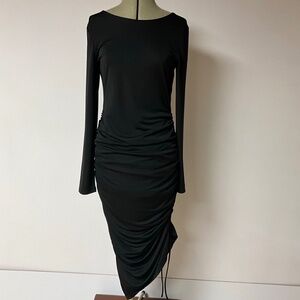 Stretchy midi long sleeve dress size M